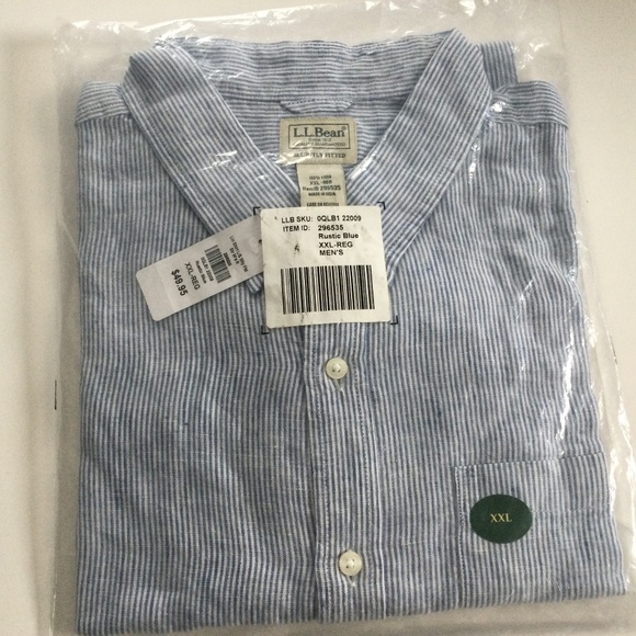 L.L.Bean Slightly Tapered Linen Shirt…new In packaging - Picture 1 of 10
